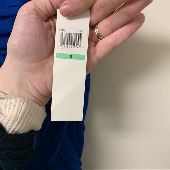 NWT Maggy London Flowy Blue Halter Dress Size 8 - Picture 7 of 7